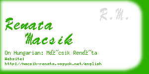 renata macsik business card